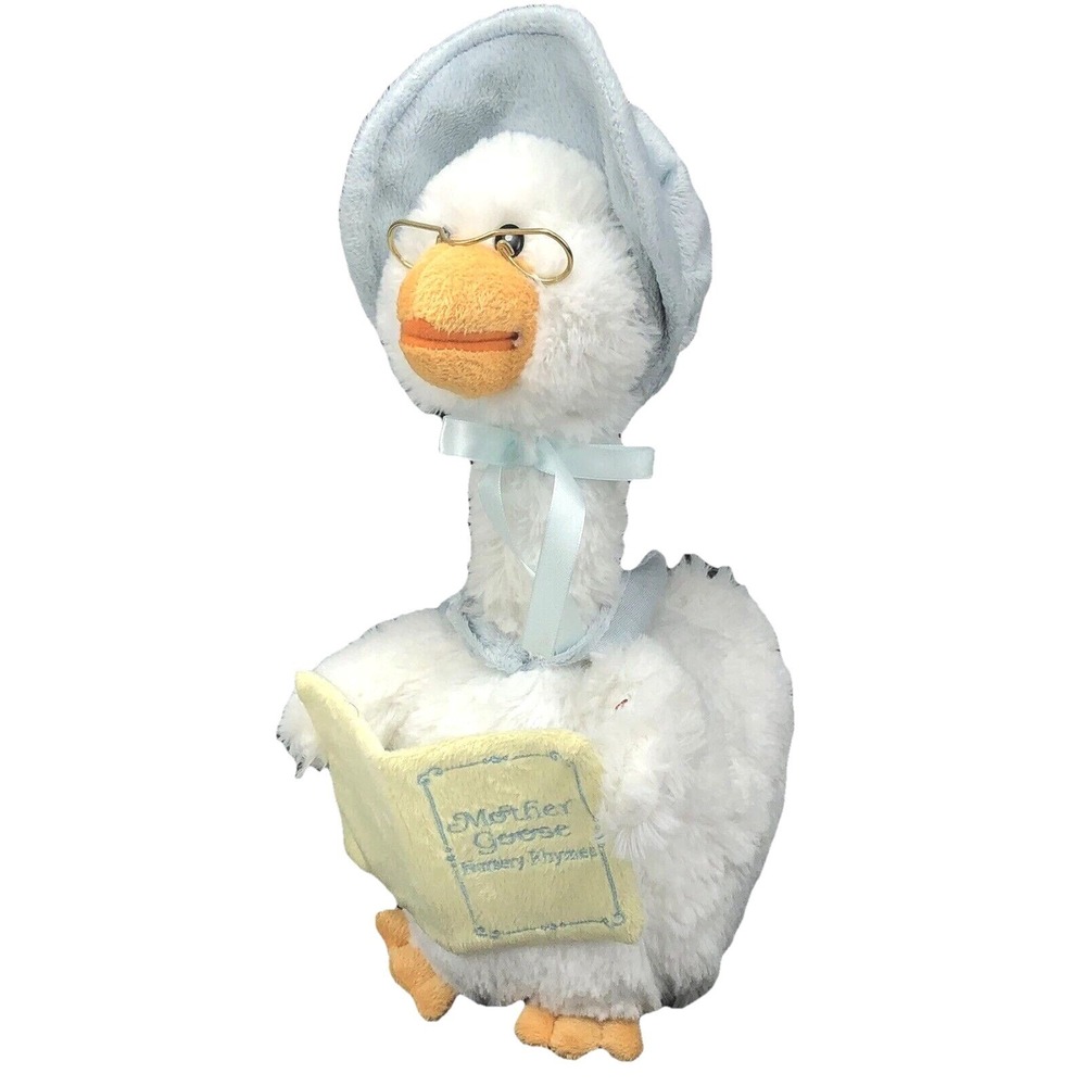 Mother Goose Animated Plush Nursery Rhyme Doll Cuddle Barn Talking Reads 14"